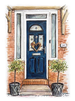 Personalised Front Door Illustration, 5 of 6