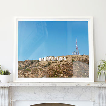 Personalised Couples Hollywood Sign Print, 3 of 5