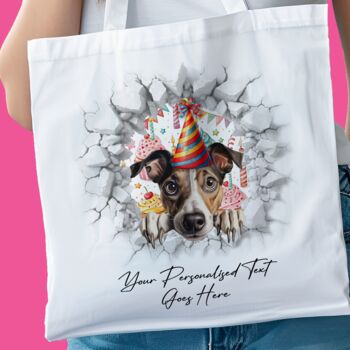 Personalised Greyhound Birthday Break Through Dog, 8 of 8