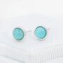 Sterling Silver 6mm Amazonite Stud Earrings, thumbnail 4 of 12
