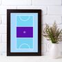 Netball Court Graphic Print In Team Colours, thumbnail 7 of 12