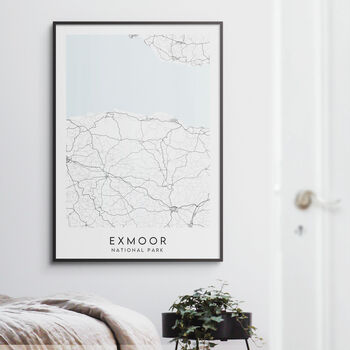 Exmoor National Park Map Print, 2 of 4