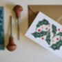 Luxury Linocut Holly Greeting Cards Set Of Six, thumbnail 5 of 10