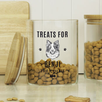 Personalised Dog Glass Treat Jar, 3 of 3