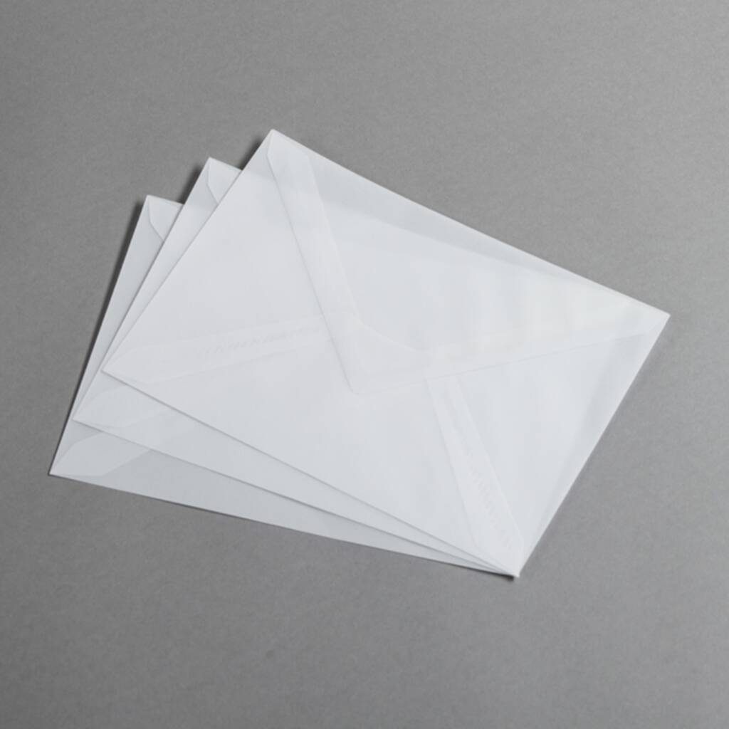 20 X C5 Size Translucent Vellum Envelopes By Crum&Co ...