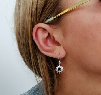 Sun Hook Earrings, Sterling Silver Or Gold Plated, 3 of 6
