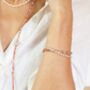 Orange Crackle Agate And Sterling Silver Beaded Necklace Or Double Bracelet, thumbnail 3 of 11