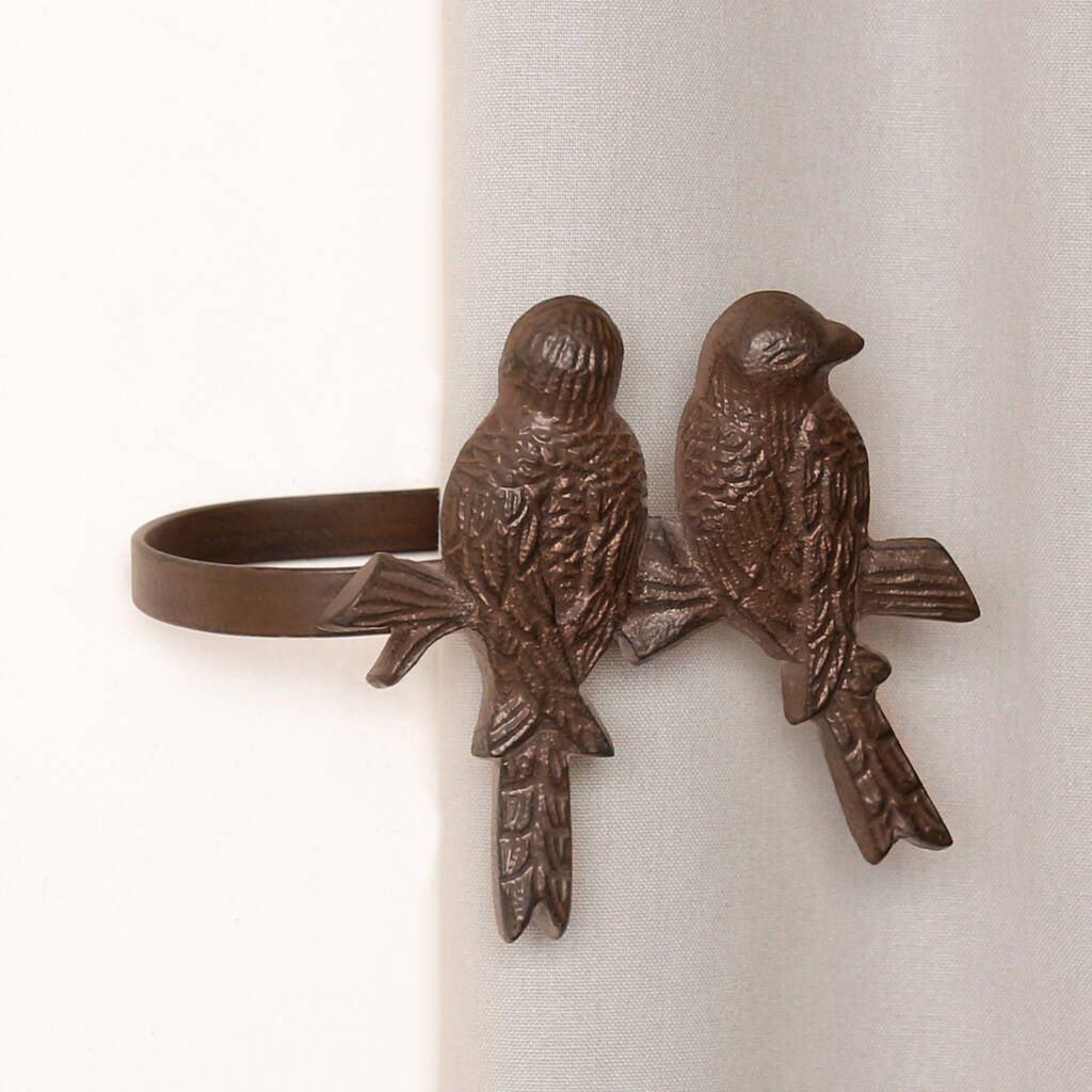 Set Of Two Country Birds Curtain Tie Backs By Dibor
