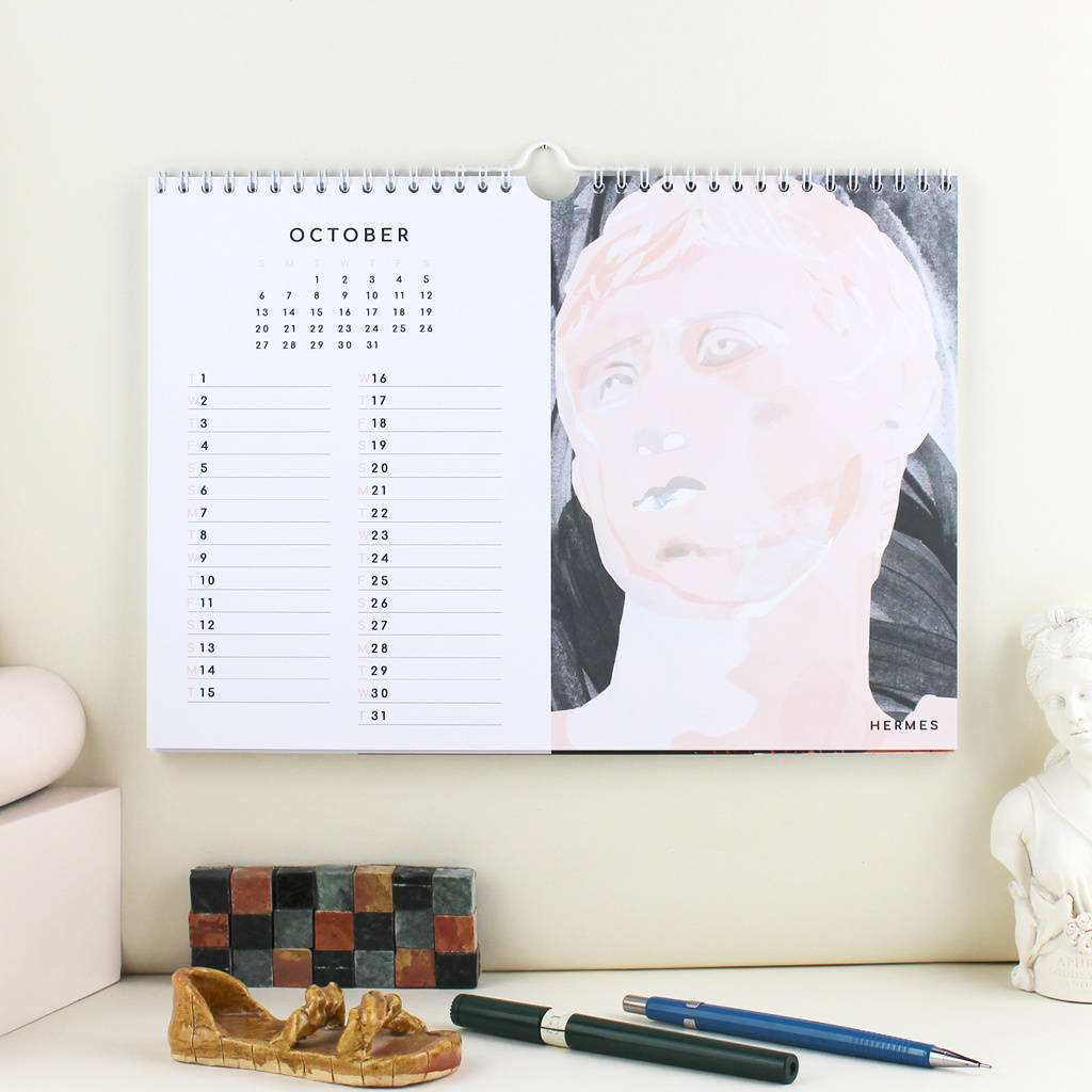 2019 Greek Gods Wall Calendar By Constance and Clay