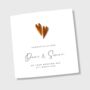 Personalised Wedding Day Card Copper Hearts, thumbnail 3 of 4