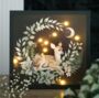 Light Up Fawn Canvas Wall Art Framed, thumbnail 1 of 5