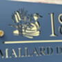 Personalised Mallard Duck In Stream Design House Acrylic Number Sign, thumbnail 2 of 7