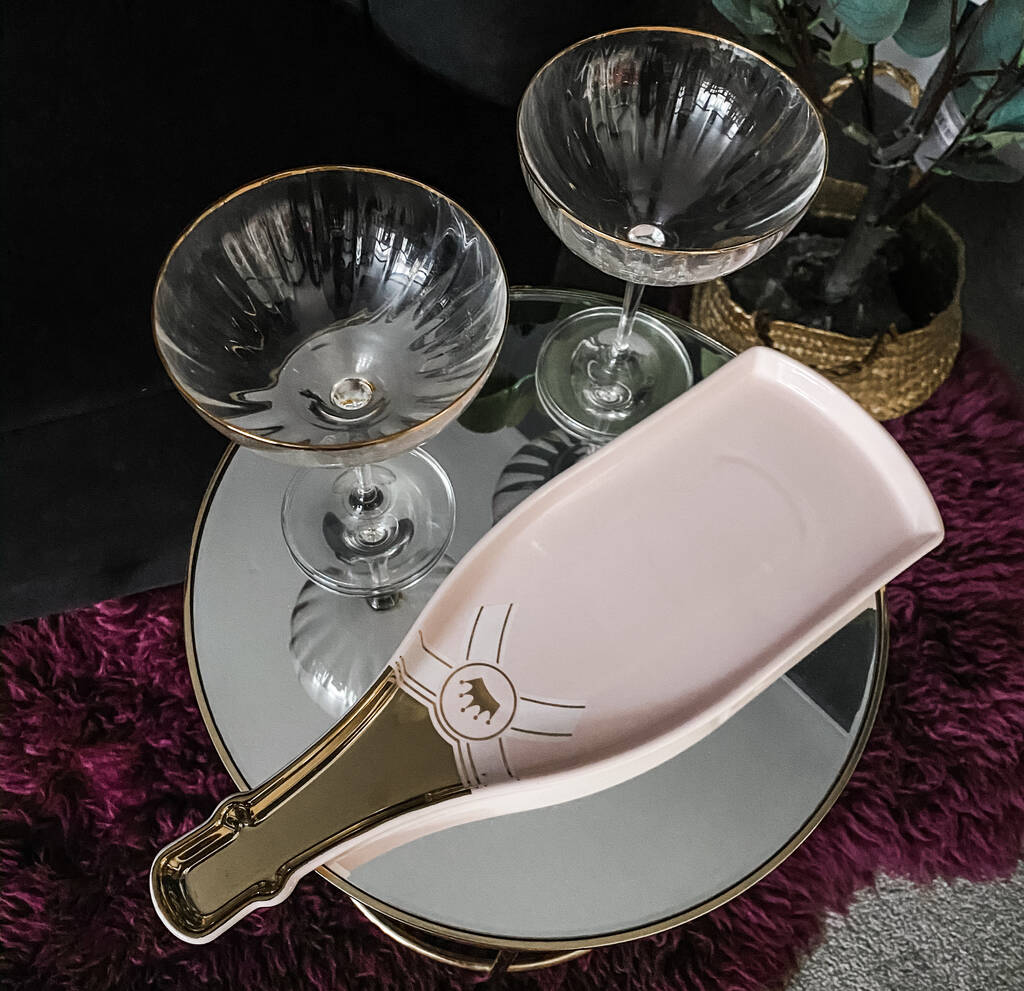 Champagne Bottle Serving Tray By Punk & Poodle
