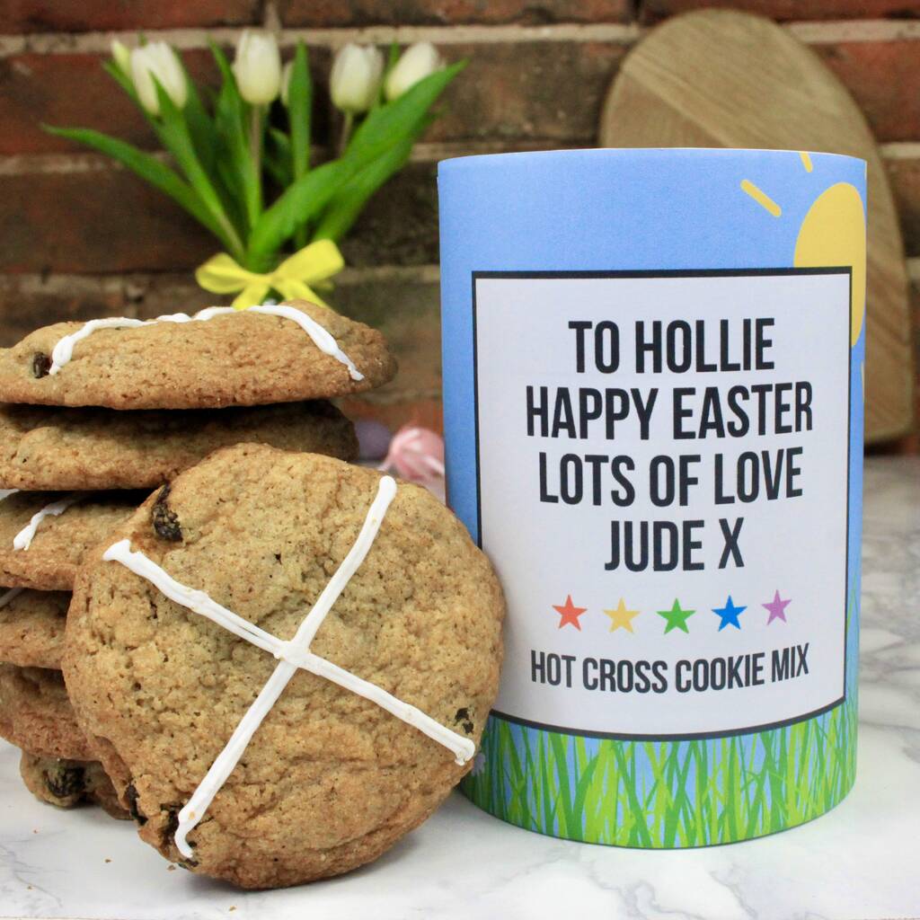 Personalised Hot Cross Cookie Mix, 1 of 3