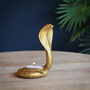 Gold Cobra Tea Light Candle Holder, thumbnail 3 of 5