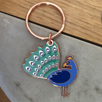 'I'm Proud Of You' Peacock Keyring Gift For Friend, 4 of 4