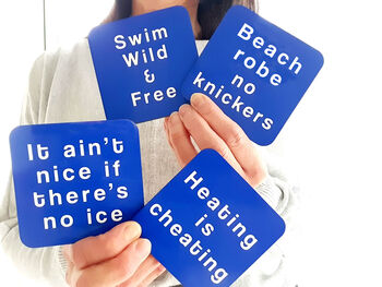 Cold Water Swimming Coasters Set Of Four, 2 of 6