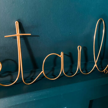 Cocktails Gold Wire Word Sign, 3 of 3