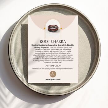 Root Chakra Bracelet Set For Grounding, Strength And Stability, 3 of 3