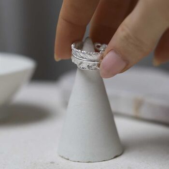 Sterling Silver Feather Ring, 4 of 9