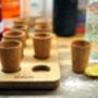 Handmade Oak Shot Glass Set With Natural Edge Board, thumbnail 2 of 6