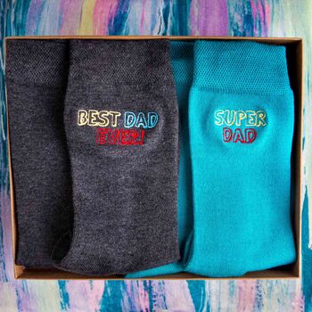 Best Dad Ever Bamboo Socks Gift Set, 2 of 5