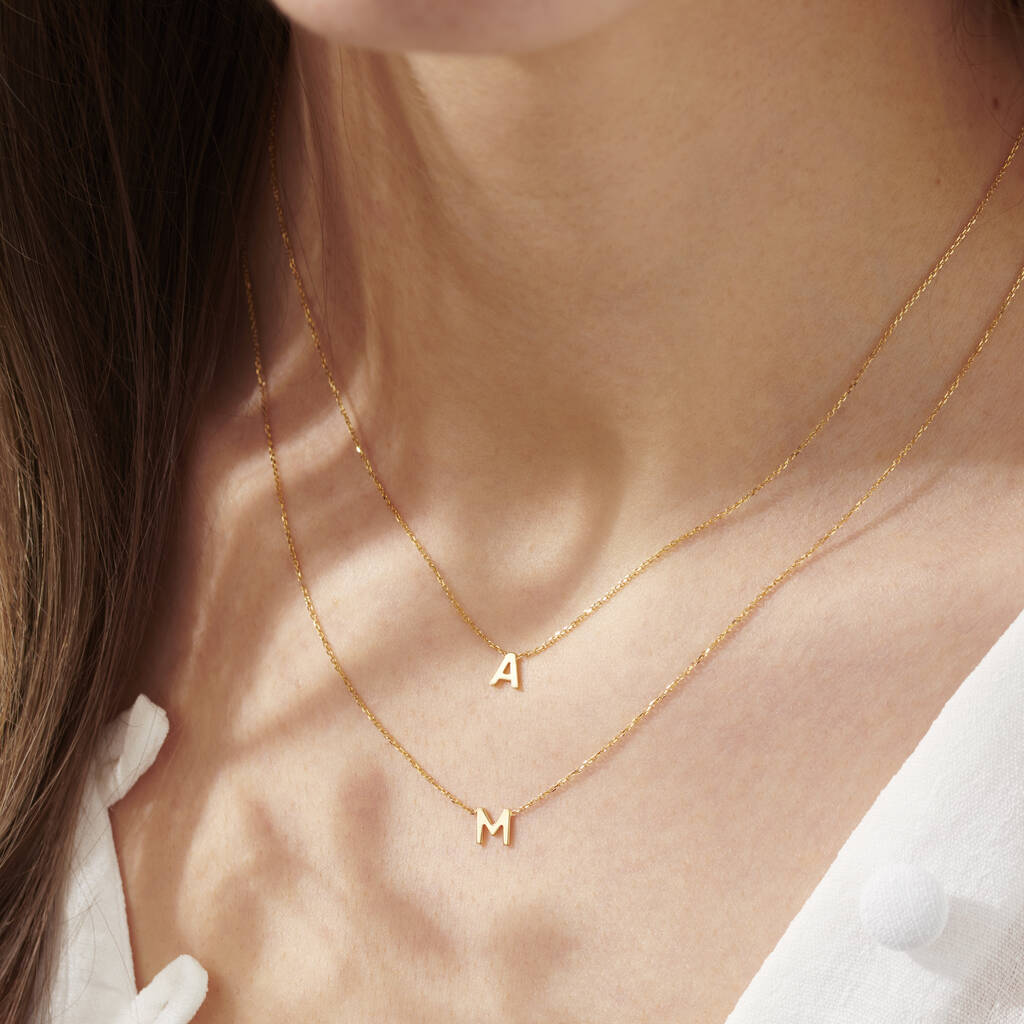 Petite 9ct Gold Initial Necklace, 1 of 12
