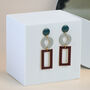 Copper Glazed Drop Earrings Gold Plated, thumbnail 1 of 7
