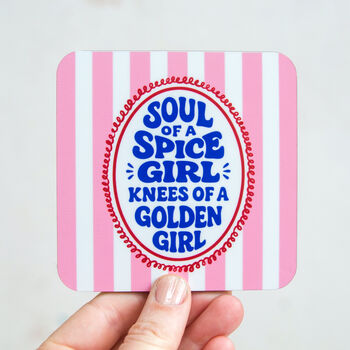 'Soul Of A Spice Girl' Funny Coaster For Her, 2 of 3