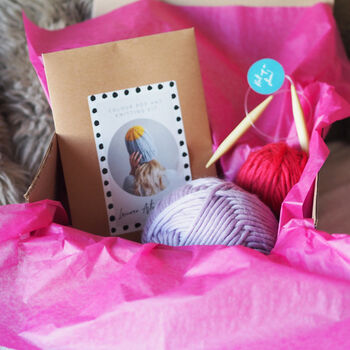 Knit Your Own Colour Pop Knitted Hat Kit, 5 of 11