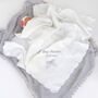 Personalised Baby Christening Silver Embroidered Shawl, thumbnail 6 of 10