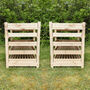 Traditional Five Drawer Wooden Apple Storage Racks Set Of Two, thumbnail 1 of 9