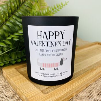Personalised Funny Dachshund Valentines Candle Gift, 4 of 12