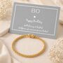 80th Birthday Magnetic Links Bracelet, thumbnail 5 of 7