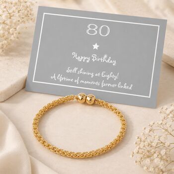 80th Birthday Magnetic Links Bracelet, 5 of 7