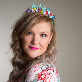 'Bride To Be' Colourful Floral Bridal Headband, 3 of 6