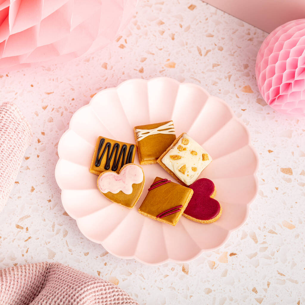 Box Of Chocolates Iced Dog Biscuit Set By Fluff & Crumble