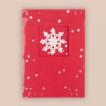 Handmade Snowflake Card + Tree Decoration, 3 of 3