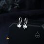 Delicate Maple Leaf Charm Huggie Hoop Earrings, thumbnail 5 of 11