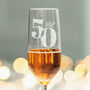 50th Birthday Personalised Champagne Glass, thumbnail 2 of 6