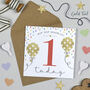 Balloon Brights 1st Birthday Card, thumbnail 1 of 2