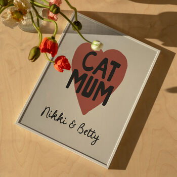 Personalised Cat Mum Print, 2 of 11