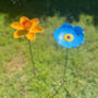 Cast Iron Daffodil And Forget Me Not Bird Feeder Dishes, thumbnail 1 of 5