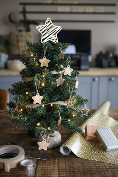 Set Of Small Wooden Tree Decorations Perfect For Mini Tree, 3 of 7