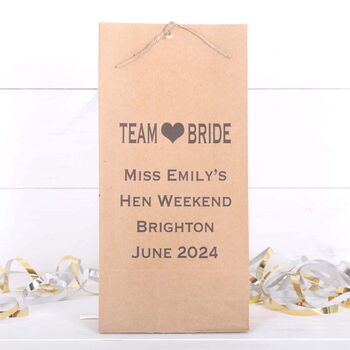 Team Bride Personalised Hen Night Bags, 2 of 3