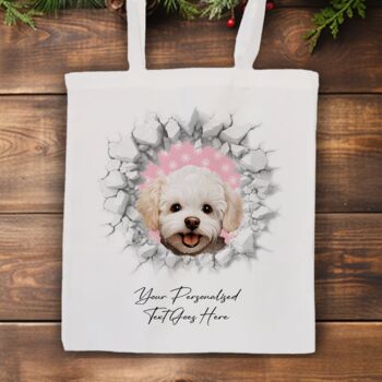 Personalised Christmas Bichon Frise Break Through, 7 of 10
