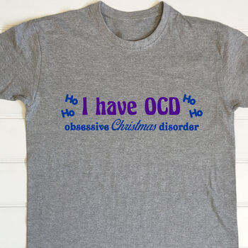 Personalised Adults O C D Christmas T Shirt, 2 of 6