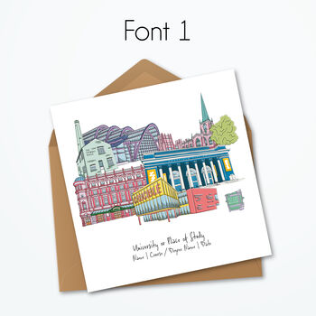 Sheffield Graduation Skyline Personalised Card, 2 of 8