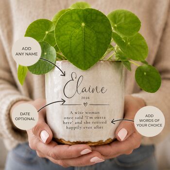 Personalised Retirement Plant Pot For Her, 2 of 6