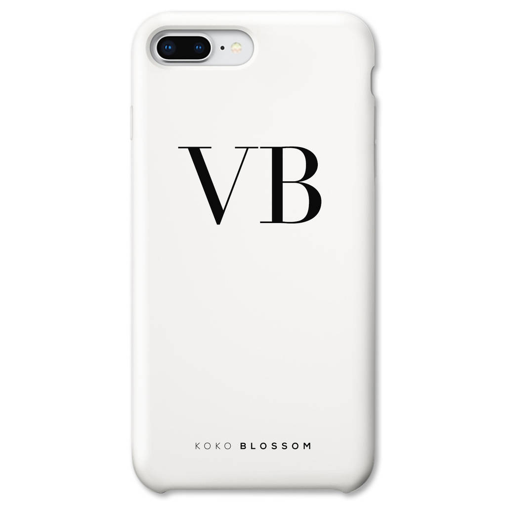 Personalised White Monogram Mobile Phone Case By Koko Blossom